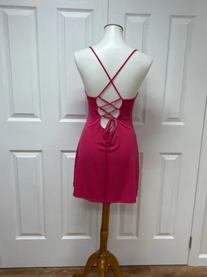 Garage Red Sleeveless Back Lace-Up Dress = Size‎ S. thumbnail 3