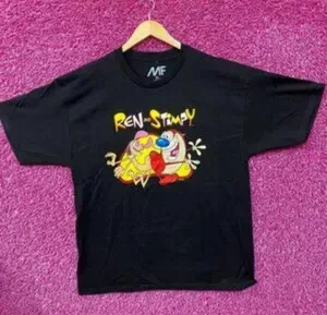 Ren and Stimpy Butt Buddy Animated Series Nickelodeon Tee XL thumbnail 1