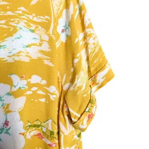 LC Lauren Conrad Tropical Palm Tree Side Tie Top Size Large Beach Boho Summer thumbnail 6