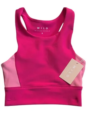 NWT WILO The Label Racerback Sports Bra Pink Size Small thumbnail 1