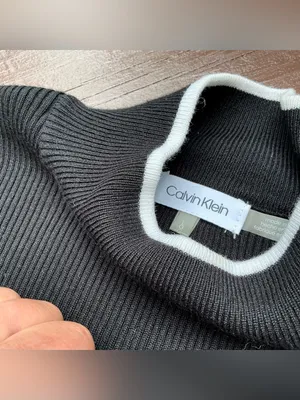 Calvin Klein Ribbed Button-Shoulder Women's Sweater🖤 thumbnail 6