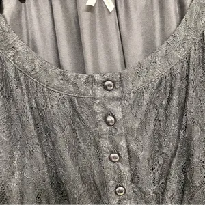 Anthropologie Maeve Vintage Black Lace Mini Dress Womens 4 Whimsigoth Witchy thumbnail 5
