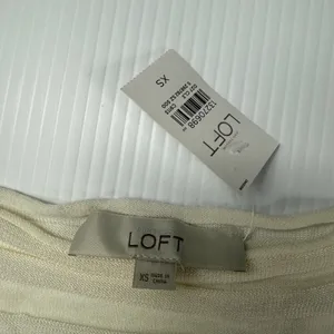 LOFT Textured Knit Top Layering Long‎ Sleeve Boat Neck Sweater XS flawed thumbnail 2