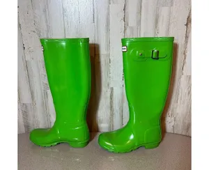 Hunter Kelly Green Gloss Tall Rain Boots‎ Size 4M/5F thumbnail 3