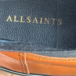 AllSaints Harlee Tan Brown Leather Lug Sole Chelsea Boots Size 8‎ Statement thumbnail 8