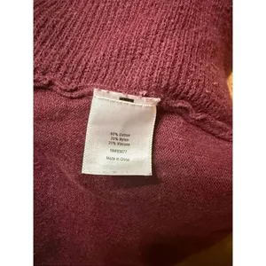 A.N.A. A New Approach Womens Burgundy Open Front Ribbed Cardigan Size Small thumbnail 5
