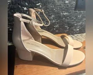 Dream Paris Size 10 Nude Open Tor Pump Ankle Strap Chunky Heel Sandal thumbnail 3