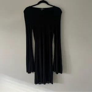 NWT lulus black flowy dress thumbnail 2