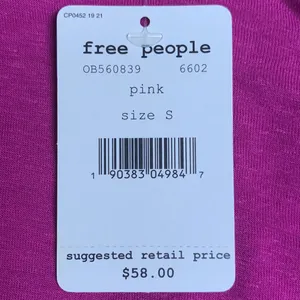 Free People New Vibes Tank Top Pink Small S Lightweight Embellished Boho NWT thumbnail 10