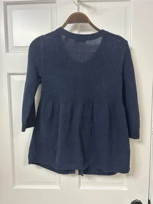 Izod Navy Long-Sleeve Button-Front Knit Sweater thumbnail 3