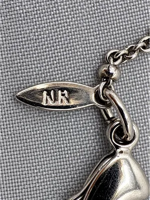 NR Silver Stainless Steel Heart & Key Charm Cable Chain Anklet, Lobster thumbnail 2