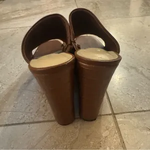 Nine West 4.5" wedge heels 8 1/2 brown thumbnail 3