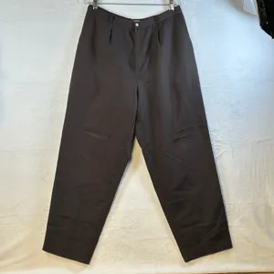 Briggs New York Womens Pleated Front‎ Casual Pants Dark Brown Size thumbnail 2