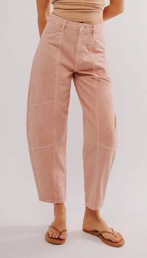 AGOLDE Mara Barrel Jeans in Pink Salt thumbnail 1