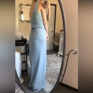 NWT Show Me Your Mumu Kendall steel blue maxi dress SMALL FLAWED thumbnail 7