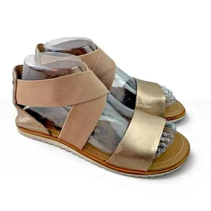 *SOREL Shoes Woman’s Size 6 Gold Tan Metallic Ella II Leather Strappy Sandals thumbnail 5