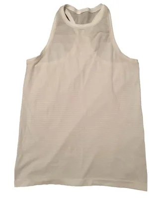 Lululemon Size 10 White Racerback Seamless Tank Top thumbnail 1