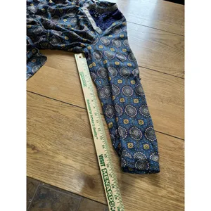 Daniel Rainn Shift Dress Women XL Navy Blue Geometric Lined Bohemian Hippie Chic thumbnail 7