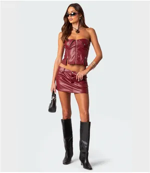 Edikted Leather Skirt Set thumbnail 2