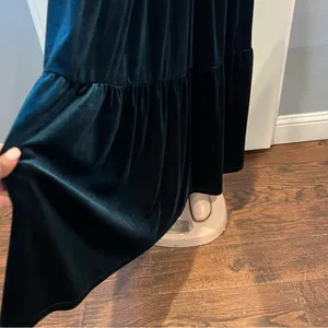 NWT Elegant Velvet velour tiered maxi Dress short sleeve xl(16-18) thumbnail 9