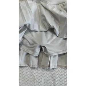 Alo Yoga Pleated Tennis Skirt with Built-in Shorts Light Gray W0366R Size M thumbnail 4