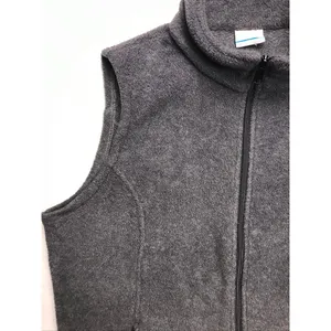 Columbia Womens Fleece Vest Charcoal Gray Full Zip Mock Neck Plus Size 1X‎ thumbnail 5