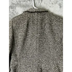 AKRIS Wool Tweed Blazer Jacket Size 6 Brown Black Textured Career Luxury Classic thumbnail 4