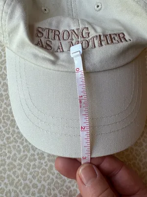 NWOT Embroidered 'Strong As A Mother' Off White Baseball Cap thumbnail 10