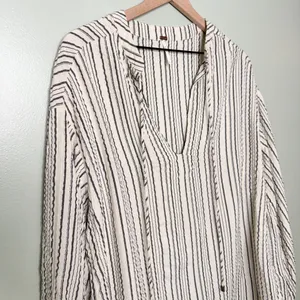 Free People Rhythm Of The Night Striped Tunic Top Ivory Black Women’s Size Small thumbnail 7
