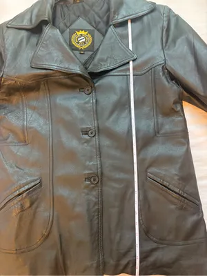 Michael Michelle Women’s Black Genuine Leather Longline Jacket Coat XL thumbnail 8
