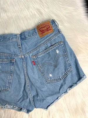 Levi’s 501 Original Fit Distressed High Rise Denim Cut Offs thumbnail 7