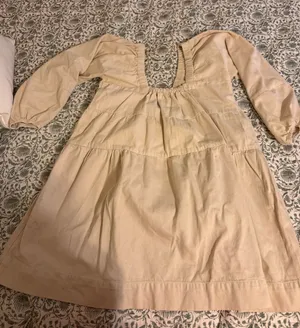 Free People Cream Tiered Peasant Dress thumbnail 1
