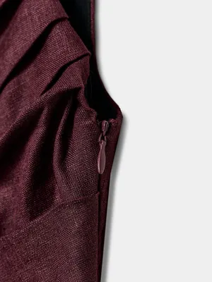 Nwt Zara Asymmetric 100% Linen Midi Dress Size Xs thumbnail 13