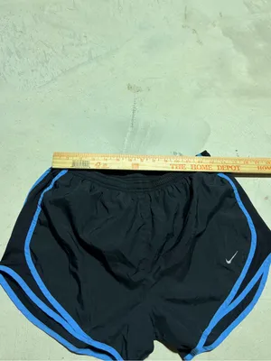 Nike women’s Black Running Shorts with Blue Trim medium thumbnail 5