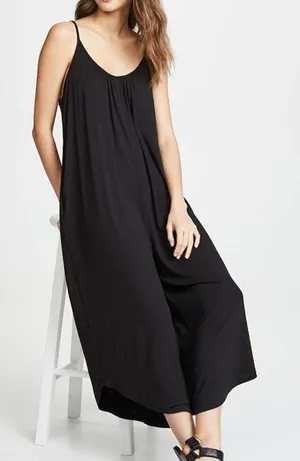 Z Supply Dark Gray Swingy Wide Leg Jumpsuit Spaghetti Strap Size Medium thumbnail 1