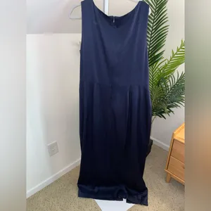Kay Unger Navy Side Slit‎ Cut Out Gown 20 thumbnail 6
