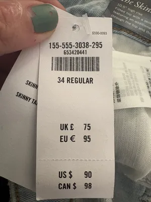 NWT Abercrombie & Fitch “The Skinny High Rise” Jeans, Size 18 thumbnail 8