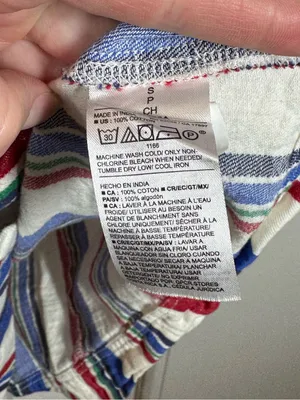 Old Navy railroad Striped Button Front Cotton Shift Dress Sleeveless Pockets thumbnail 6