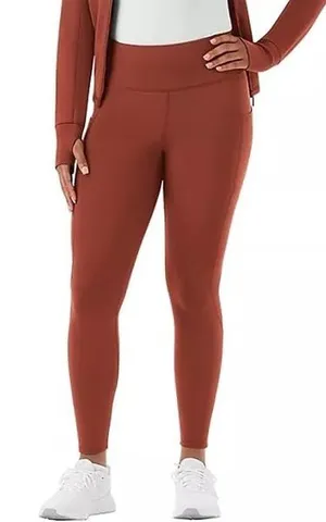 NWT Member's Mark Extra Warm High Rise Leggings XL Rusty Bronze Running thumbnail 1