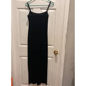 VTG City Triangles Black Velvet Maxi Empire Dress‎ Whimsigoth Grunge Small thumbnail 5