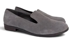 Lucky Brand Elafina Suede Loafers Grey Taupe 38 (US 7.5) thumbnail 1