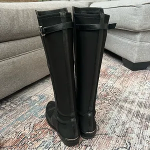 Women's Coach Lilac Knee High Boots in Black Size 6B Tall Leather Riding Boot thumbnail 4