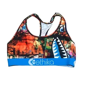 Ethika Sports Bra Womens Size L Multicolor Graphic Print Racerback thumbnail 3