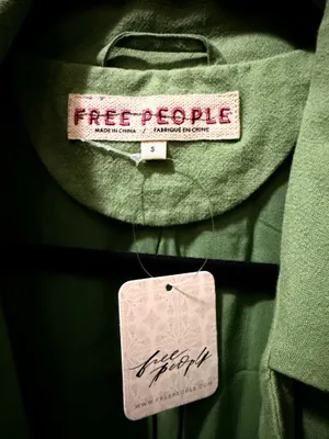 Free People Olivia Green Linen Blazer thumbnail 4
