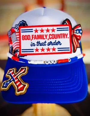 Custom Trucker Hat Blue thumbnail 3