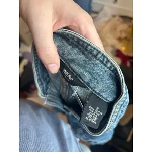 Denim Utility Jacket Vintage Y2K Military Blue Cotton Mossimo Trucker Coat S thumbnail 2