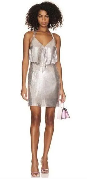 Lovers and Friends Bennett Mini Dress in Soft Pink thumbnail 1