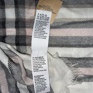 American Eagle Outfitters Scarf Black White Plaid Oversized Acrylic Scarf‎ NWT thumbnail 4