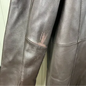 Vintage 90s Y2K Centigrade Leather Trench Coat Womens Size Medium Zip Out Lining thumbnail 12