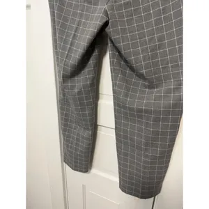 LOFT Grey Windowpane Plaid Straight Leg Trousers Dress Pants Womens Mid Rise 10 thumbnail 12